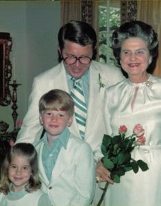 Lev Prichard III plus both children at his mother, Helen Pruit Prichard Davis Matthews' 3rd Wedding